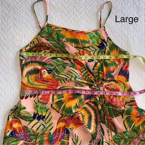 🎄 FARM Rio Macaw Leaves Side Knot Dress - Picture 4 of 6